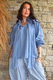 Larc Poet Blouse Denim